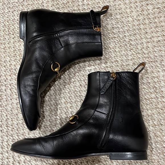 GUCCI leather Horsebit ankle boots 37 - Picture 3 of 7